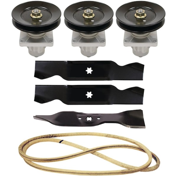 Aic Replacement Parts Rebuild Kit Blades Spindles Belt Fits Cub Cadet 46 LT1045 LT1046 Lawn Mowers 618-0660-REBUILDKIT - main